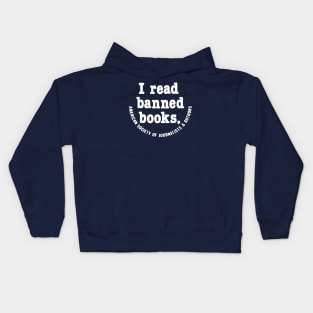 I Read Banned Books / Vintage Book Lover Geek Gift Kids Hoodie